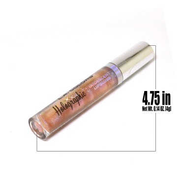 L.A. Colors Pick 1 Color Holographic Iridescent Lipgloss Lip Oil Lip Gloss Balm + Free Zipper Bag (CLG426 / GLAZED DT)