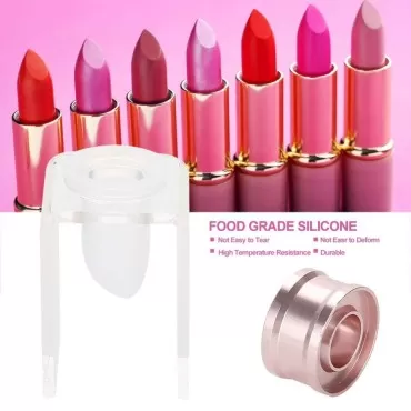 Lipstick Mold For Making Lipstick,DIY Lipstick Mold, 12.1MM DIY Lipstick Silicone Mold Homemade Balm Lip Mold Circle Crafts Tool Kit (01# Single Hole Set)