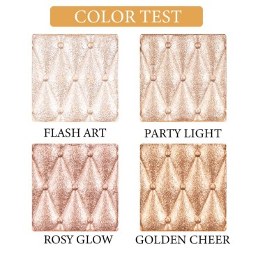 4-color highlighter makeup palette shimmer bronze ...