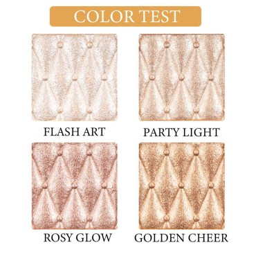 4-color highlighter makeup palette shimmer bronze ...