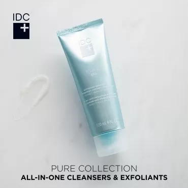 IDC Dermo Pure Gel Cleanser for Face - 4 fl oz - Natural Purifying & Cleansing Gel for Face, Eyes, Neck & Lips - Gentle Makeup Remover Cruelty-Free - Toning Lotion Makeup Remover for All Skin Types