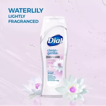 Dial Clean + Gentle Body Wash, Waterlily, translucent, Waterlily, 21.0 Fl Oz