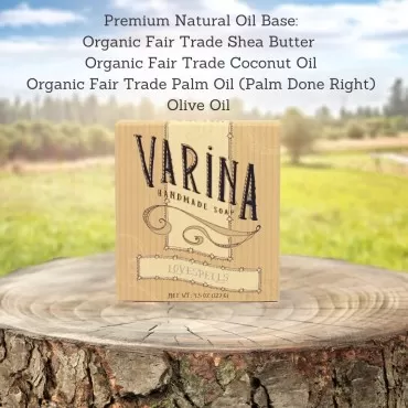 Varina Natural Lovespells Bar Soap - Gentle Cleansing for Sensitive Skin, Fruity - 3 Pack - Experience Healthy and Glowing Skin