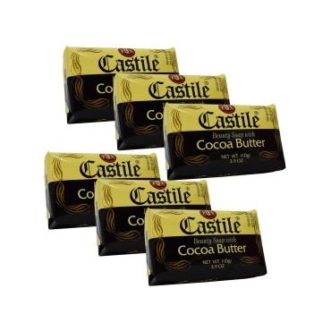 ELP ESSENTIAL Castile Soap Beauty Soap With Cocoa Butter 3.9 Ounces 6 Pack