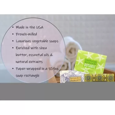 Greenwich Bay Trading Company Set of Two 10.5 oz Shea Butter Soap Bars (Lavender Chamomile)