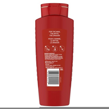 Old Spice Body Wash for Men, Wild Collection Dragonblast Scent, 21 Fl Oz, Red (Pack Of 4)