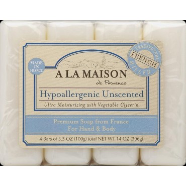 A La Maison Bar Soap Valu Pak Unscntd, 4 Count (Pa...