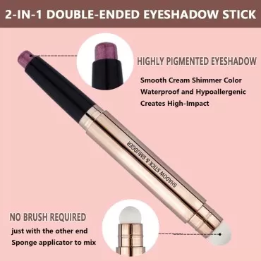 TWLBXMG Red Eyeshadow Stick Cream Smooth Shimmer E...
