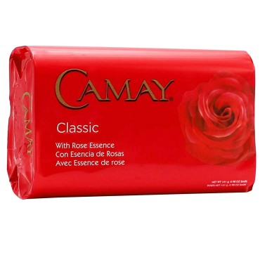 Camay Classic Bar Soap, with Rose Essence, 4.98 Ounce (Pack of 6)