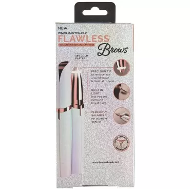 Finishing Touch Flawless Brows Eyebrow Pencil Hair Remover and Trimmer, White Glitter