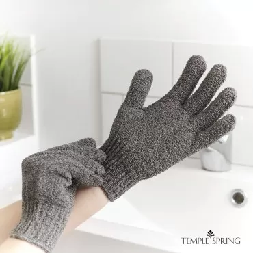 Temple Spring Exfoliating Gloves - Bamboo Bath/Sho...