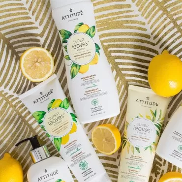 ATTITUDE Body Wash, EWG Verified, Plant- and Mineral-based Ingredients, Vegan and Cruelty-free Shower Soap, Lemon Leaves, 16 Fl Oz