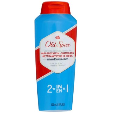 Old Spice High Endurance Hair & Body Wash 18 oz (Pack of 4)