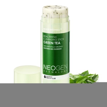 DERMALOGY by NEOGENLAB Makeup Remover Cleansing Stick with Green Tea Extract and Leaves - Hydrating Travel Size Essential (Real Fresh Cleansing Stick Green Tea)