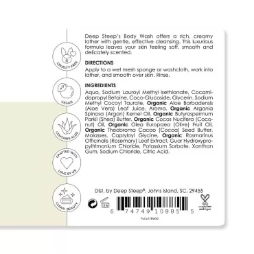 Deep Steep Coconut Oil Body Wash, Pure, 17 Fluid Ounce