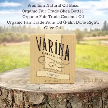 Varina Natural Deep Sea Bar Soap - Gentle Cleansing for Sensitive Skin, Fresh - 3 Pack - Experience Healthy and Glowing Skin