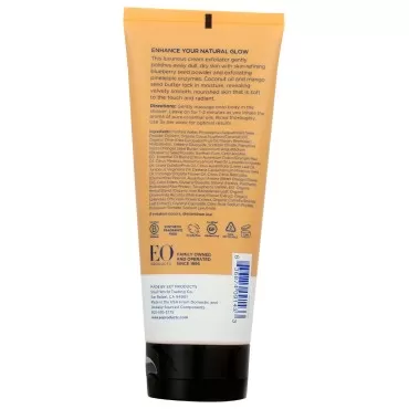 EO Smooth and Glow Body Polish, 6 Ounce (Pack of 1), Orange Blossom and Vanilla, Organic Plant-Based Dual Action Exfoliating Scrub