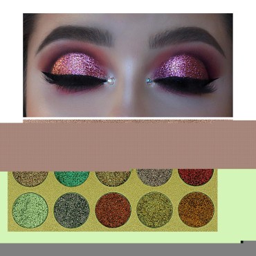 15 Colors Eyeshadow, Glitters Shimmer Pigment Pres...