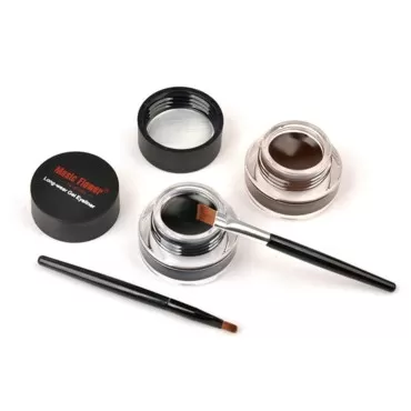 2 in 1 Black and Brown Gel Eyeliner Set Water Proo...