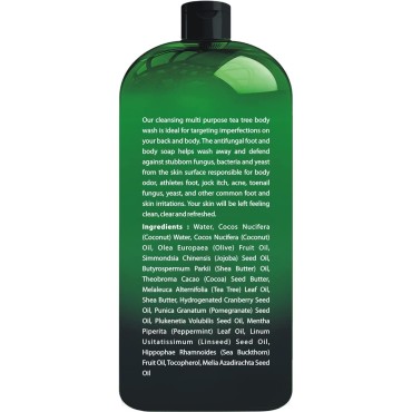 100% Natural Tea Tree Body Wash & Foot Wash - Figh...