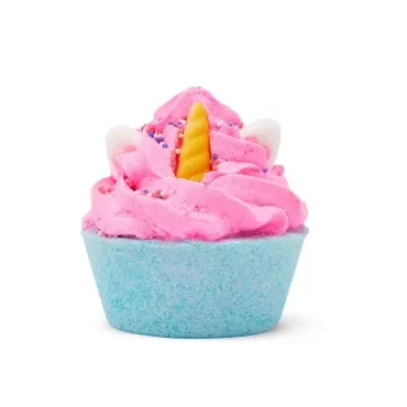 Fizz & Bubble Premium Moisturizing Cupcake Bath Bomb Fizzies for Adults, Women, Kids, and Gifts - Unicorn Sugar Tart