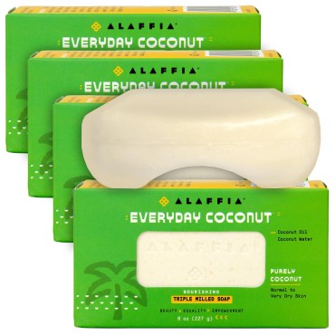 Alaffia EveryDay Coconut Soap Bar - Body Soap, Nat...
