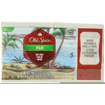 Old Spice Fresh Collection Fiji Scent Bar Soap Pack Of 6 - 24 Oz