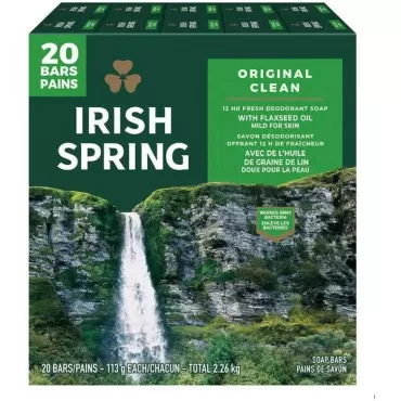 Irish Spring Deodorant Soap Original Scent - 20 ct
