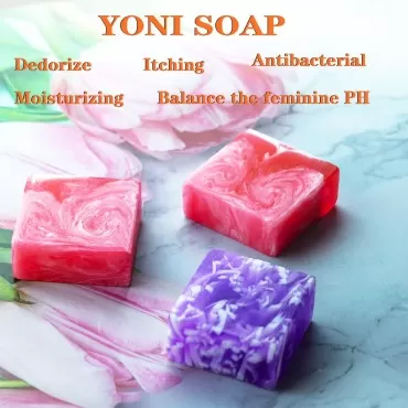 3 PCS Yoni Soap Bars for Women, 100% Handmade Natu...