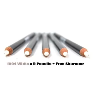 5 WHITE ITALIA EYE LIP LINER PENCIL 1004 SET + FRE...