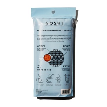 GOSHI Exfoliating Shower Towel - Rip-Resistant Exf...