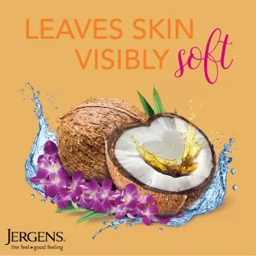 Jergens Hydrating Coconut Body Wash, Daily Moisturizing Skin Cleanser, Paraben Free, 22 Ounces, Infused with Coconut Oil, pH Balanced, Dye Free, Dermatologist Tested