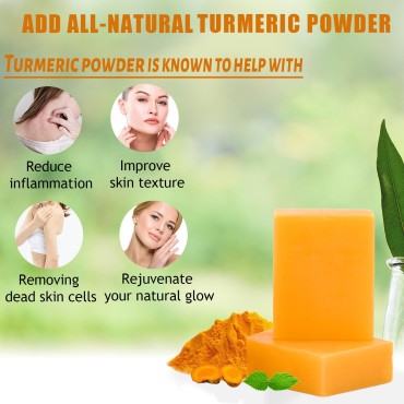 3 Pack Turmeric Soap Bar for Face & Body Cleanser,...