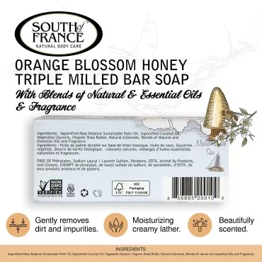 Orange Blossom Honey Clean Bar Soap by South of Fr...