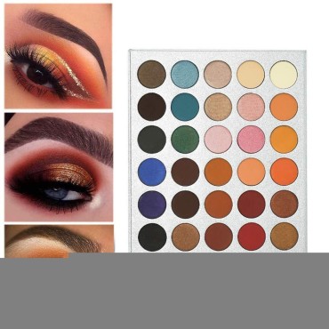35 Colors Eyeshadow Palette Professional Highlight...