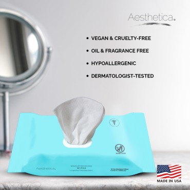 Aesthetica Makeup Removing Wipes - Face & Eye Make...