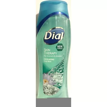 Dial Exfoliating Body Wash - Skin Therapy - Himalayan Salt & Exfoliating Beads - Net Wt. 16 FL OZ (473 mL) Per Bottle - Pack of 2