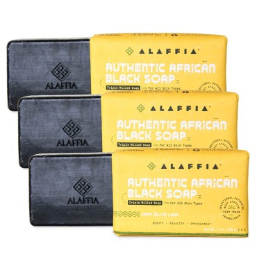 Alaffia Authentic African Black Soap Triple Milled...