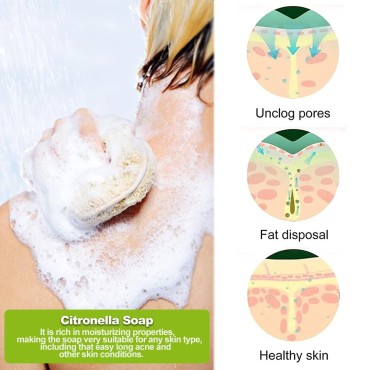 Citronella Soap, Citronella Soap Bar, Citronella Body Soap, Natural Citronella Lemongrass Body Soap, Essentials Must Haves for House and Travel Activities (2 pcs)