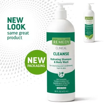 Medline Remedy Clinical Hydrating Shampoo & Body W...