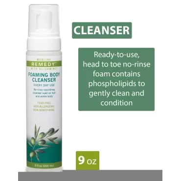 Medline Remedy Olivamine Foaming Body Cleanser, No...