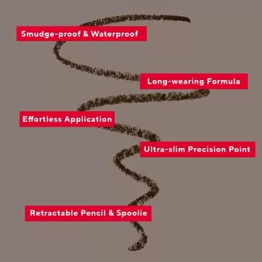 Mirabella Eyebrow Pencil, Medium - Ultra-Fine Point Precision Brow Pencil - Rich Blendable Color Defines and Fills In Brows Naturally - Long-Lasting, Smudge-Proof and Waterproof Formula