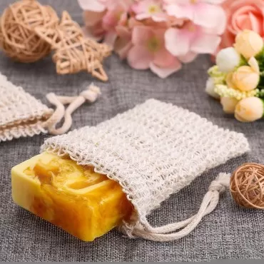 15 Pieces Soap Saver Bag Soap Pouch Sisal Mesh Soa...