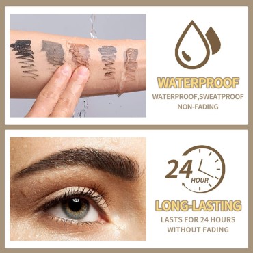 Waterproof Liquid Eyebrow Gels, Smudge-Proof, Swea...