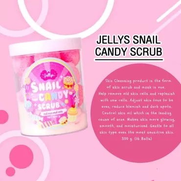 JELLYS Snail Body Scrub, Exfoliating Scrub & Mask for Nourishing, Gently Exfoliate & Moisturize Skin, Deep Cleansing and Detoxifying, Lifts Away Dead Skin Cells to Reveal Smooth Healthy Skin 300 G.