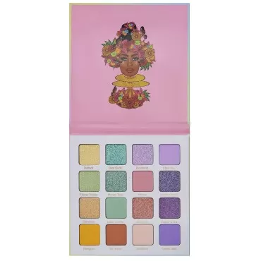 Juvia's Place Pink, Lilac, Mint Green Eyeshadow Palette - Professional Eye Makeup, Pigmented Eyeshadow Palette, Makeup Palette for Eye Color & Shine, Pressed Eyeshadow Cosmetics, Shades of 16