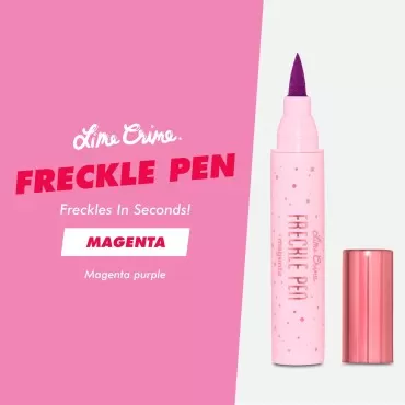 Lime Crime Freckle Pen, Magenta (Magenta Purple) - Lightweight Buildable Makeup with Felt Tip Applicator for Natural Look - Long-Lasting & Waterproof Dot Spot Pen - Vegan & Cruelty-Free