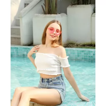 LYMOJOR 16 Pairs Heart Sunglasses for Women, Candy...