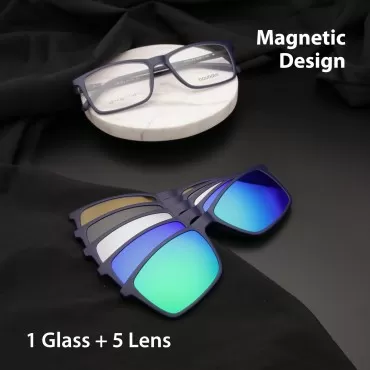 Bauhaus Magnetic Clip on Sunglasses for Men & Wome...