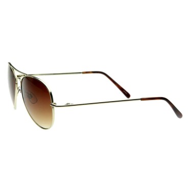 zeroUV - Aviator Sunglasses for Women, Classic Style Glasses for Small Faces 50 mm (Gold)